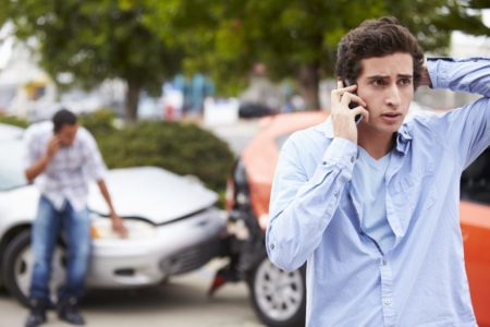 Calling for help after a car accident