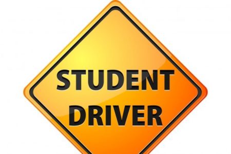 student driver caution sign