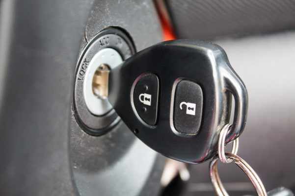 car key in the ignition
