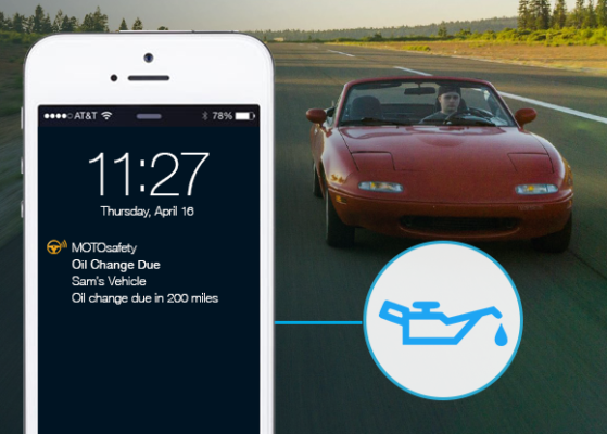MOTOsafety car maintenance alerts