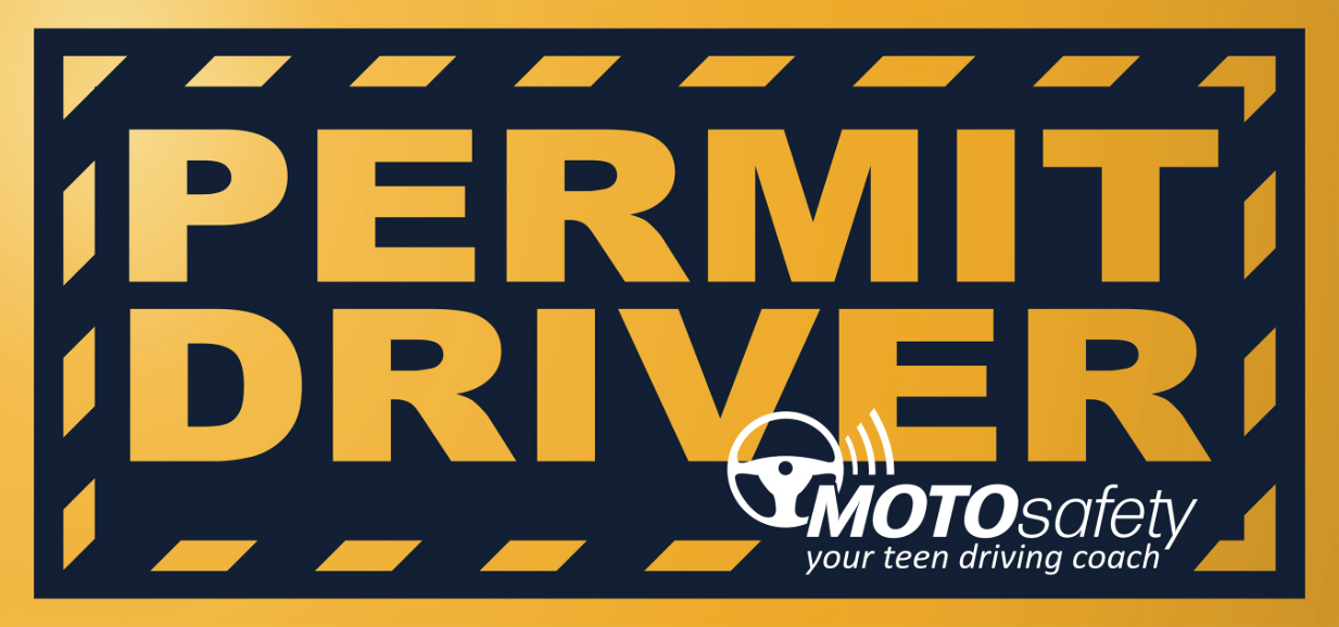 Permit driver window sign